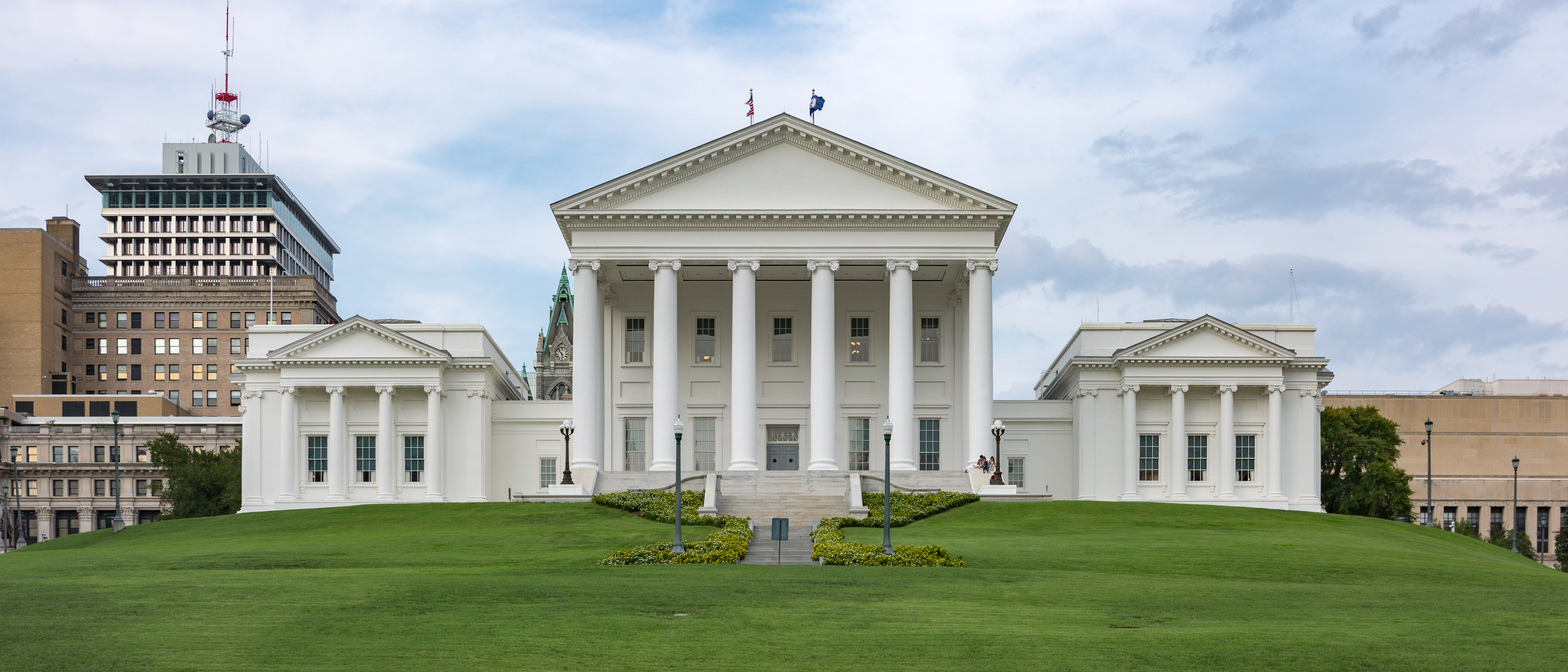 Virginia’s State Capitol in Richmond, seen from its green lawns.